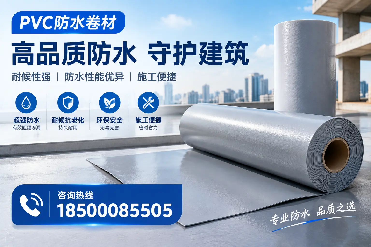 PVC防水卷材的防水效果评测，适合喀什的科学依据